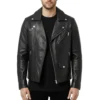 Men’s Black Leather Biker Jacket Men’s Black Leather Biker Jacket