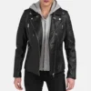 Womens Black Motorcycle Leather Jacket