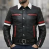 Bike Racer Black Leather Jacket 1