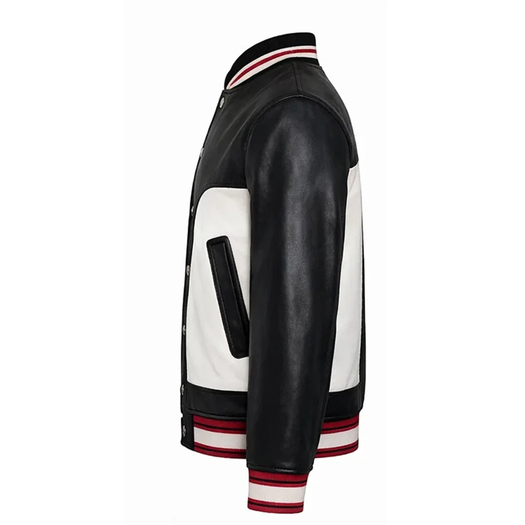 Black And White Leather Jacket