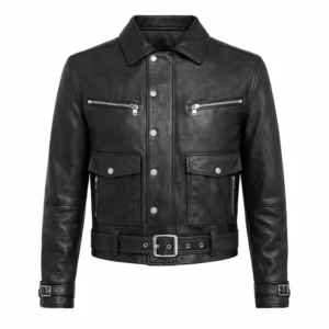 Classic Black Leather Jacket 1