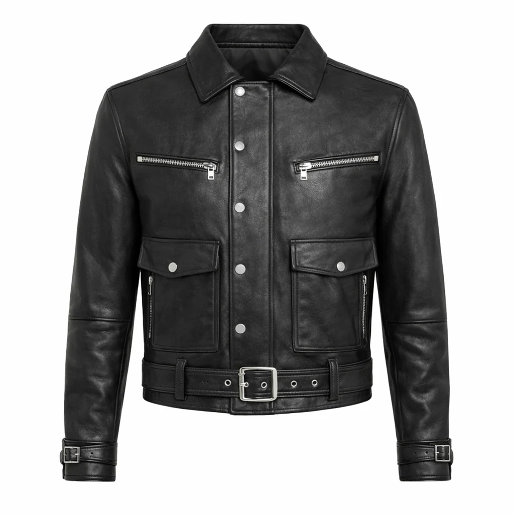 Classic Black Leather Jacket 1