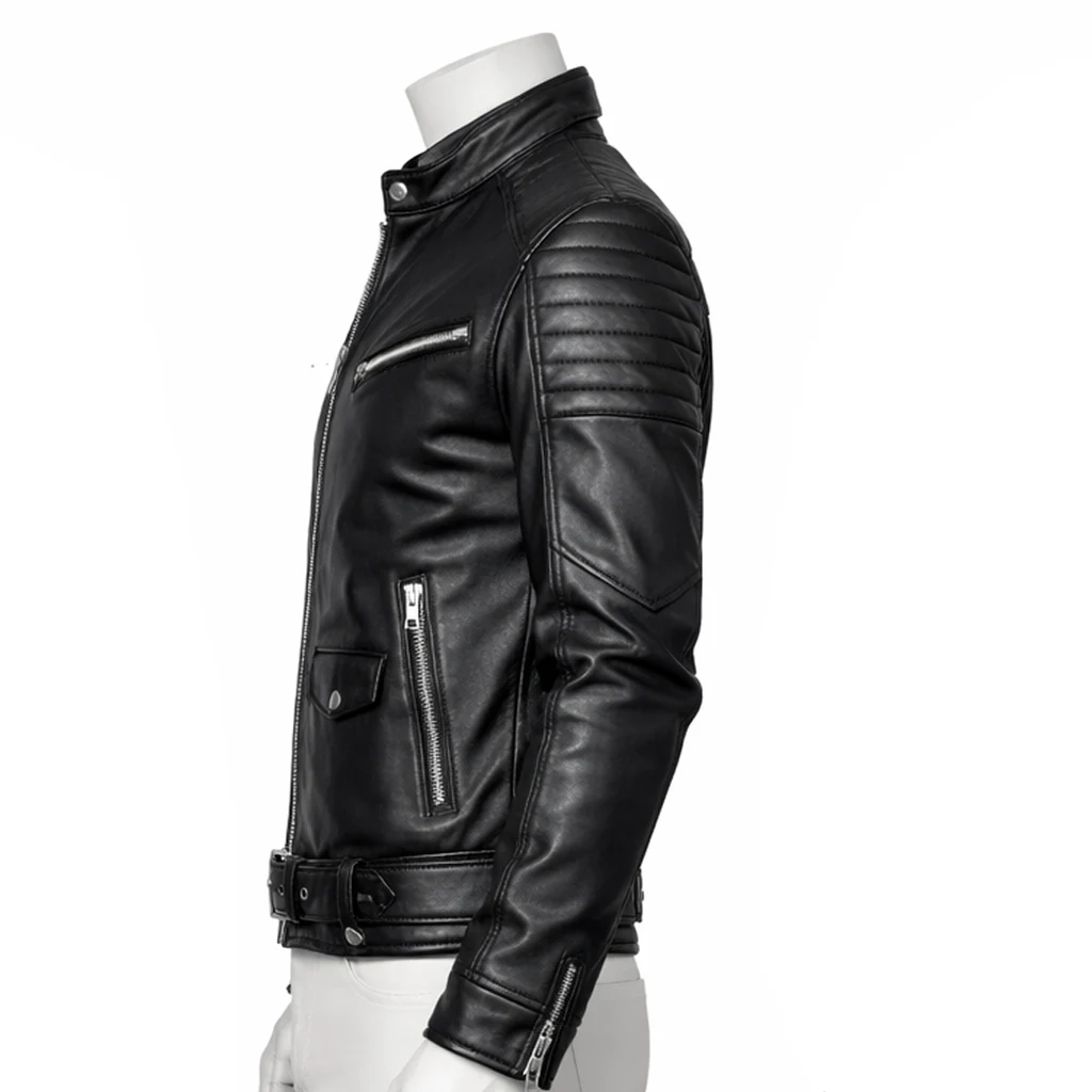 Classy Bomber Hooded Leather Jacket
