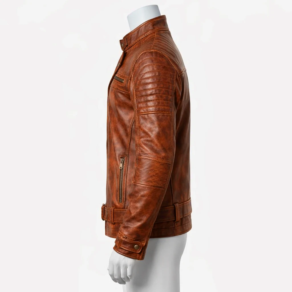 Men Distressed Leather Jacket Men Distressed Leather Jacket