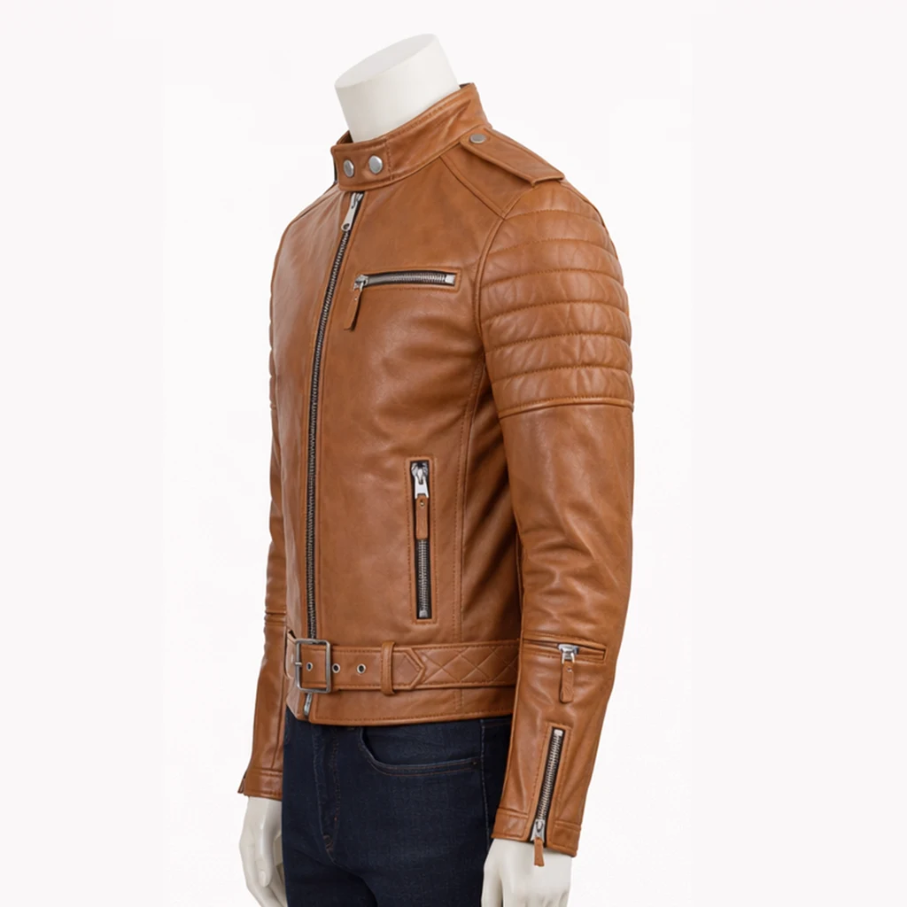 Mens Biker Leather Jacket