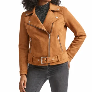 Motorcycle Brown Leather Jacket 1