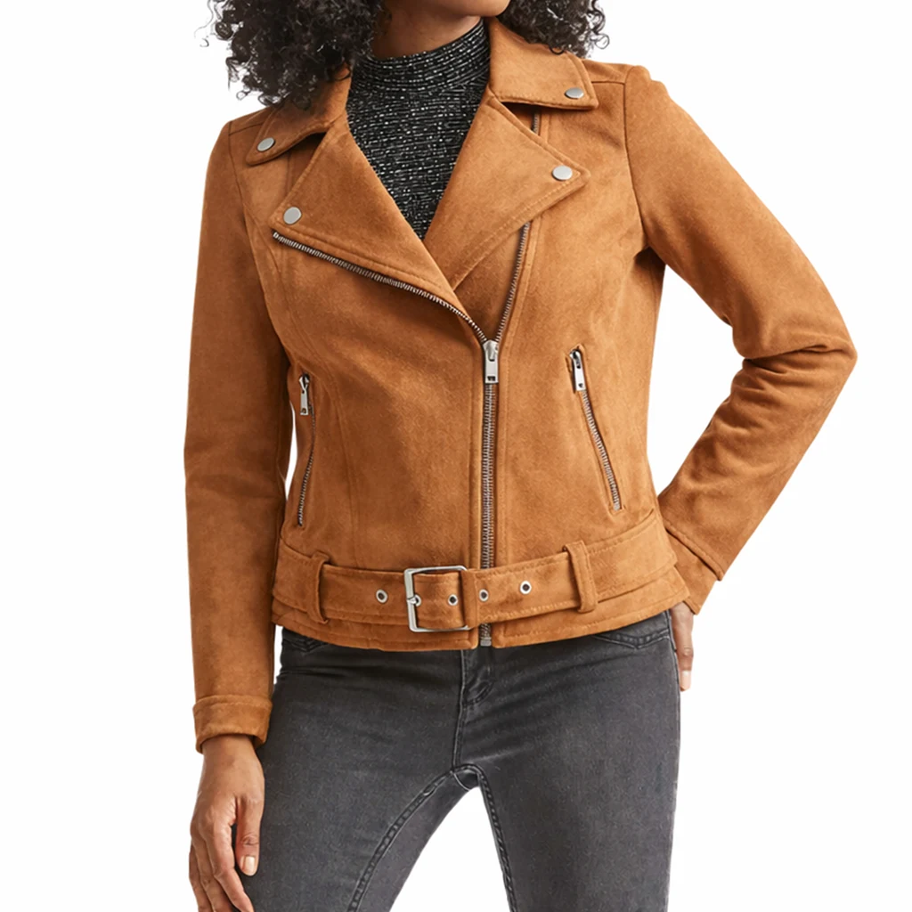 Motorcycle Brown Leather Jacket 1