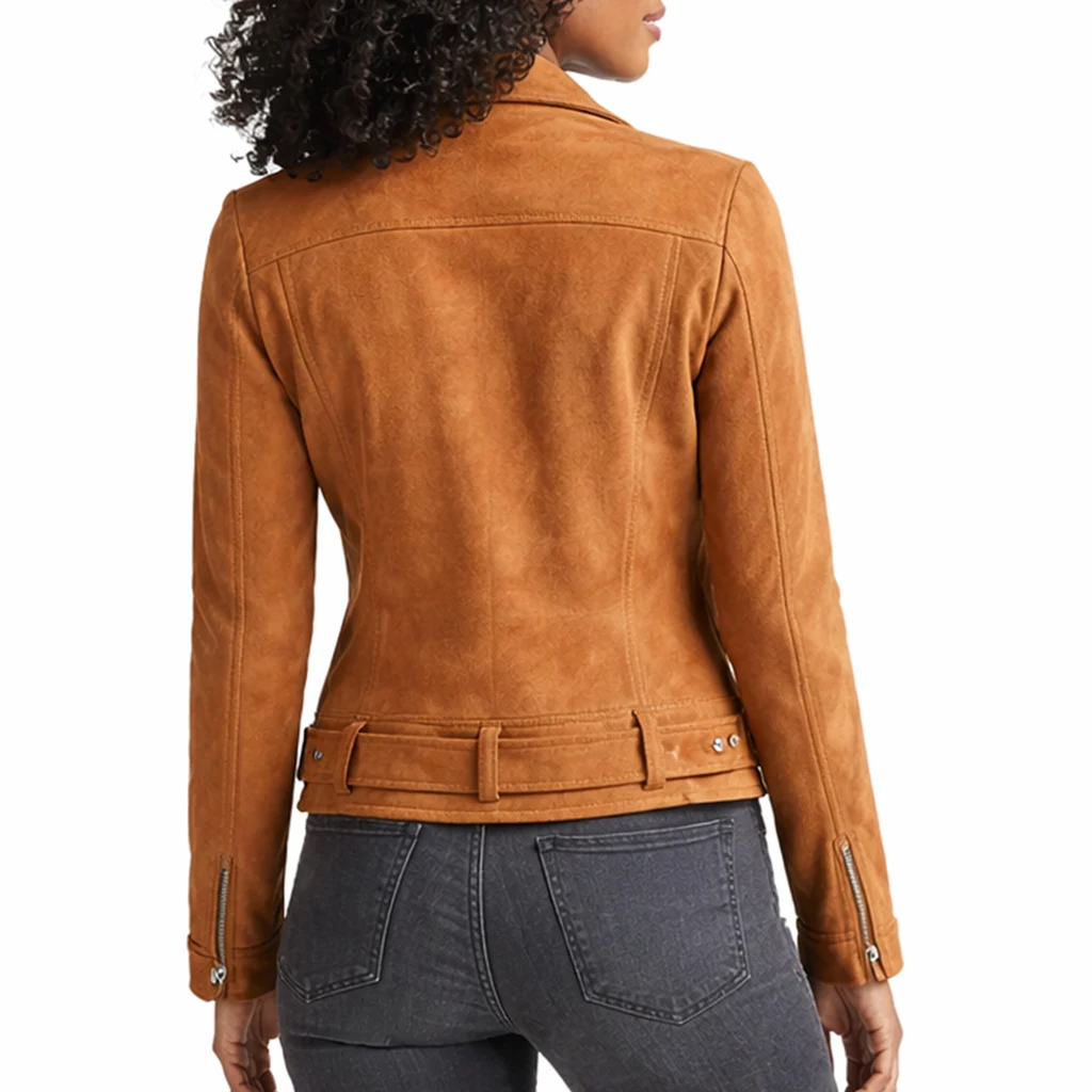Motorcycle Suede Leather Jacket