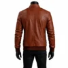 Plain Brown Leather Jacket