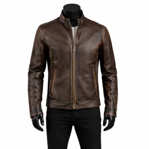 Vintage Brown Leather Jacket