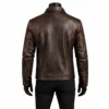 Vintage Motorcycle Waxed Brown Leather Jacket 1