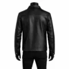 Vintage Shirt Style Black Leather Jacket 1