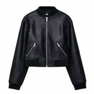 Women Black Leather Jacket