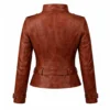 Women Brown Leather Jacket 2