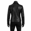 Women Racer Slim Fit Black Leather Jacket 1 Women Racer Slim Fit Black Leather Jacket 1