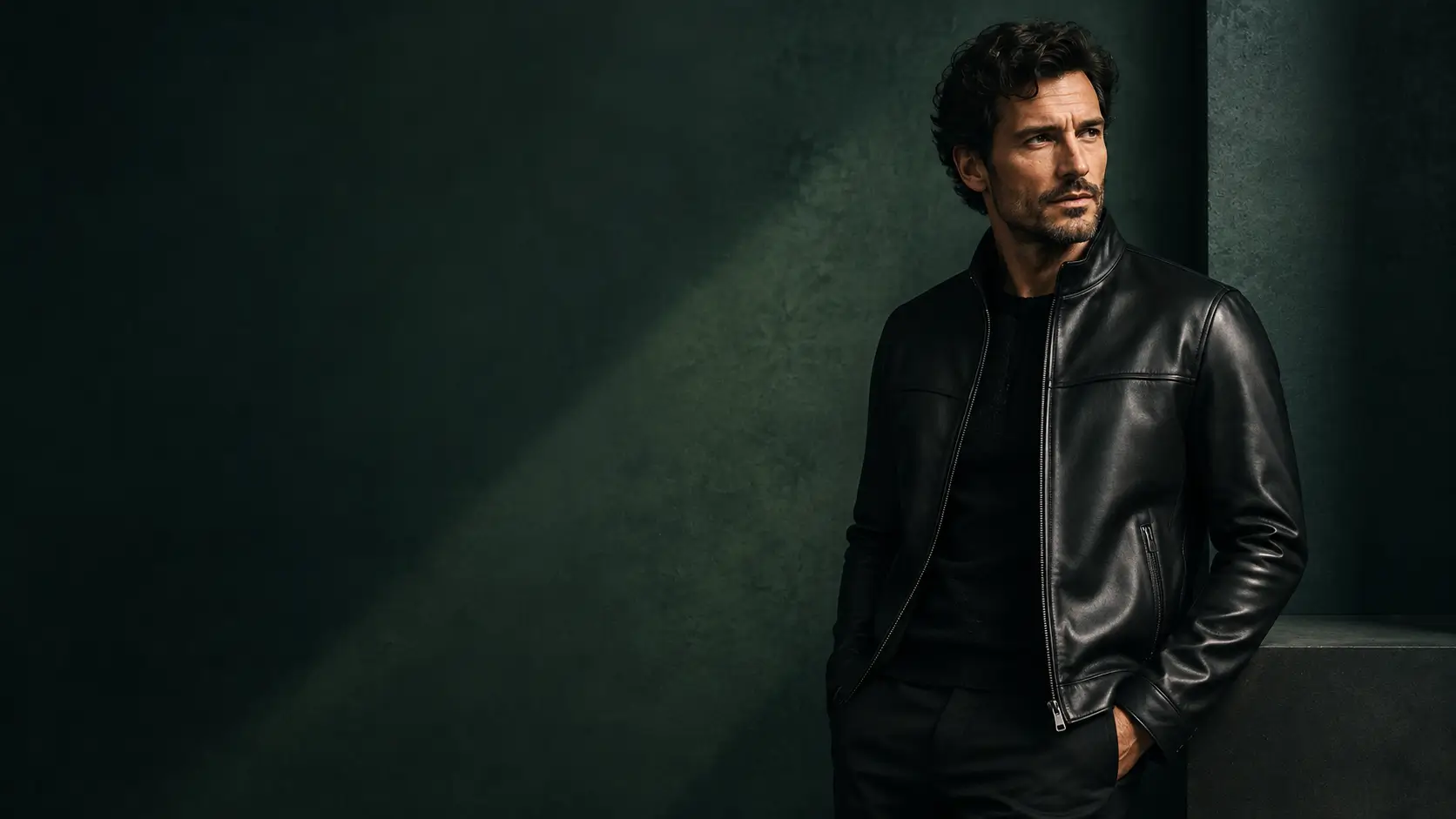 Maher Outfits modern leather outerwear